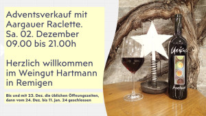 Adventsverkauf mit Aargauer Raclette
